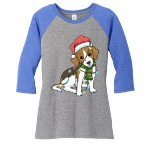 Beagle Christmas Decoration Gift Women's Tri-Blend 3/4-Sleeve Raglan Shirt