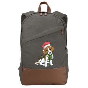 Beagle Christmas Decoration Gift Cotton Canvas Backpack