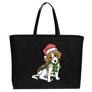 Beagle Christmas Decoration Gift Cotton Canvas Jumbo Tote