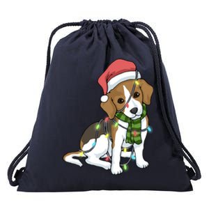 Beagle Christmas Decoration Gift Drawstring Bag