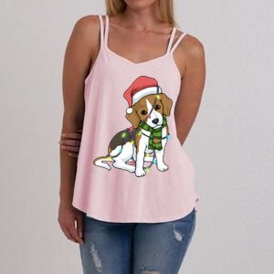 Beagle Christmas Decoration Gift Women's Strappy Tank