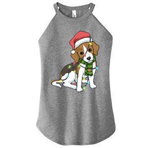 Beagle Christmas Decoration Gift Women's Perfect Tri Rocker Tank