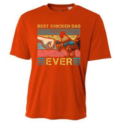 Best Chicken Dad Ever Farming Rooster Hen Poultry Business Gift Cooling Performance Crew T-Shirt