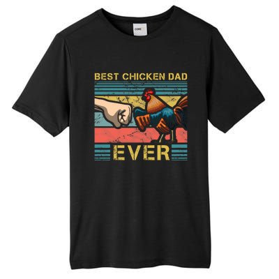 Best Chicken Dad Ever Farming Rooster Hen Poultry Business Gift Tall Fusion ChromaSoft Performance T-Shirt