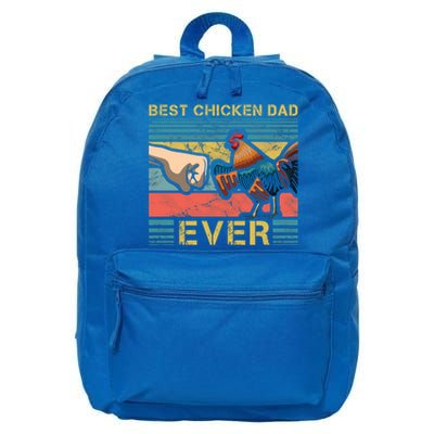 Best Chicken Dad Ever Farming Rooster Hen Poultry Business Gift 16 in Basic Backpack