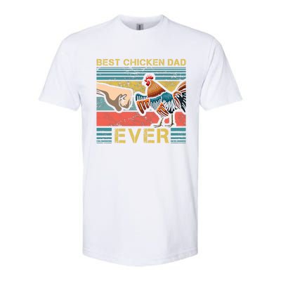 Best Chicken Dad Ever Farming Rooster Hen Poultry Business Gift Softstyle CVC T-Shirt