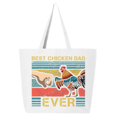 Best Chicken Dad Ever Farming Rooster Hen Poultry Business Gift 25L Jumbo Tote