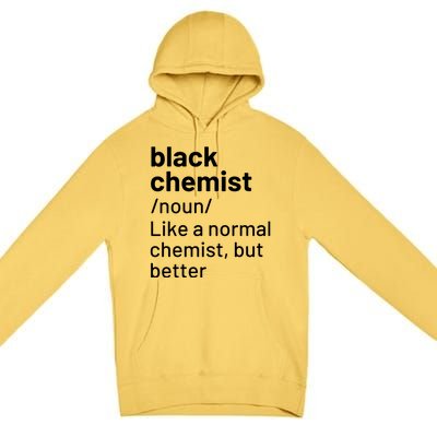 Black Chemist Definition Long Sleeve Premium Pullover Hoodie