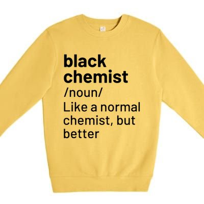 Black Chemist Definition Long Sleeve Premium Crewneck Sweatshirt