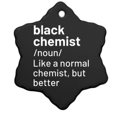 Black Chemist Definition Long Sleeve Ceramic Star Ornament