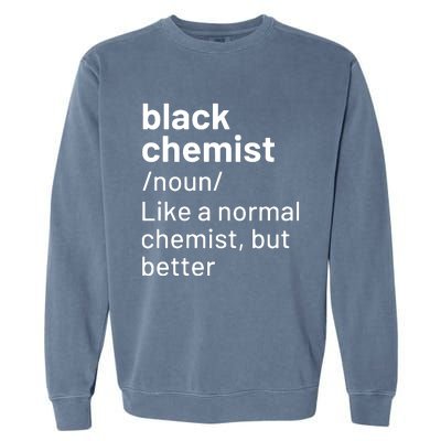 Black Chemist Definition Long Sleeve Garment-Dyed Sweatshirt