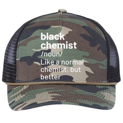 Black Chemist Definition Long Sleeve Retro Rope Trucker Hat Cap