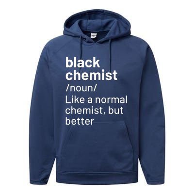 Black Chemist Definition Long Sleeve Performance Fleece Hoodie