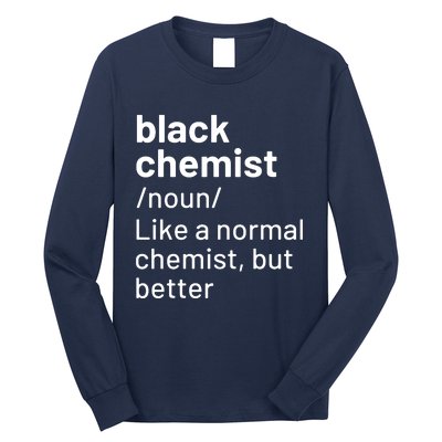 Black Chemist Definition Long Sleeve Long Sleeve Shirt