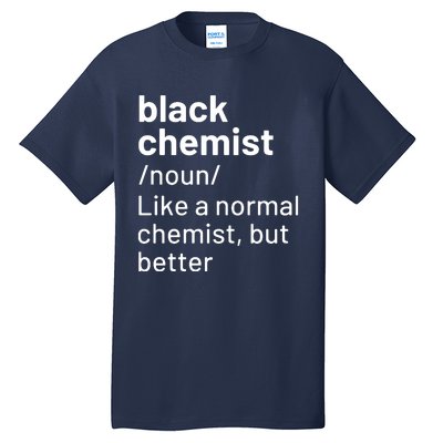 Black Chemist Definition Long Sleeve Tall T-Shirt