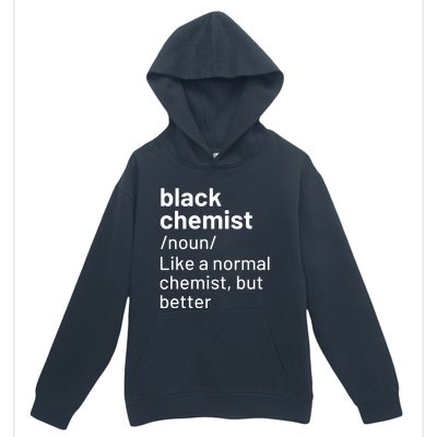 Black Chemist Definition Long Sleeve Urban Pullover Hoodie