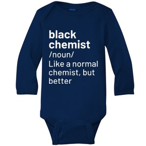 Black Chemist Definition Long Sleeve Baby Long Sleeve Bodysuit