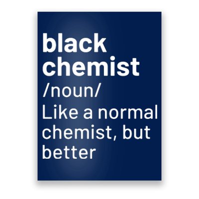 Black Chemist Definition Long Sleeve Poster