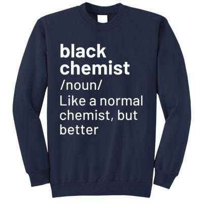 Black Chemist Definition Long Sleeve Tall Sweatshirt