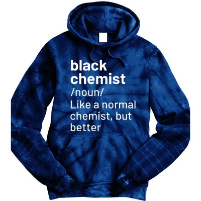 Black Chemist Definition Long Sleeve Tie Dye Hoodie