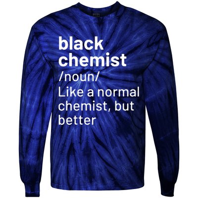 Black Chemist Definition Long Sleeve Tie-Dye Long Sleeve Shirt