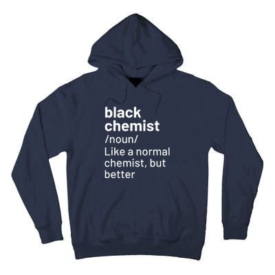 Black Chemist Definition Long Sleeve Tall Hoodie