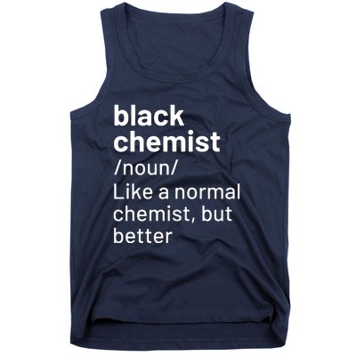 Black Chemist Definition Long Sleeve Tank Top