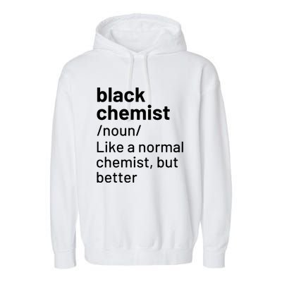 Black Chemist Definition Long Sleeve Garment-Dyed Fleece Hoodie