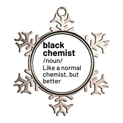 Black Chemist Definition Long Sleeve Metallic Star Ornament