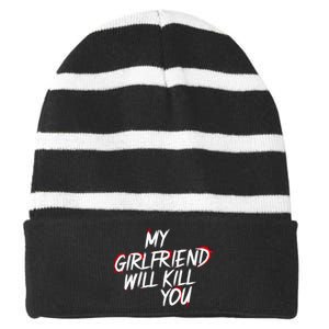 Boyfriend Couple Dating ValentineS Valentines Day Striped Beanie with Solid Band