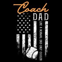 Baseball Coach Dad Like A Normal Dad Only Cooler USA Flag Cooling Performance Crew T-Shirt