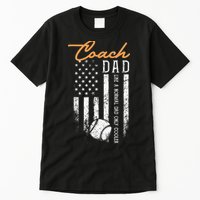 Baseball Coach Dad Like A Normal Dad Only Cooler USA Flag Tall T-Shirt