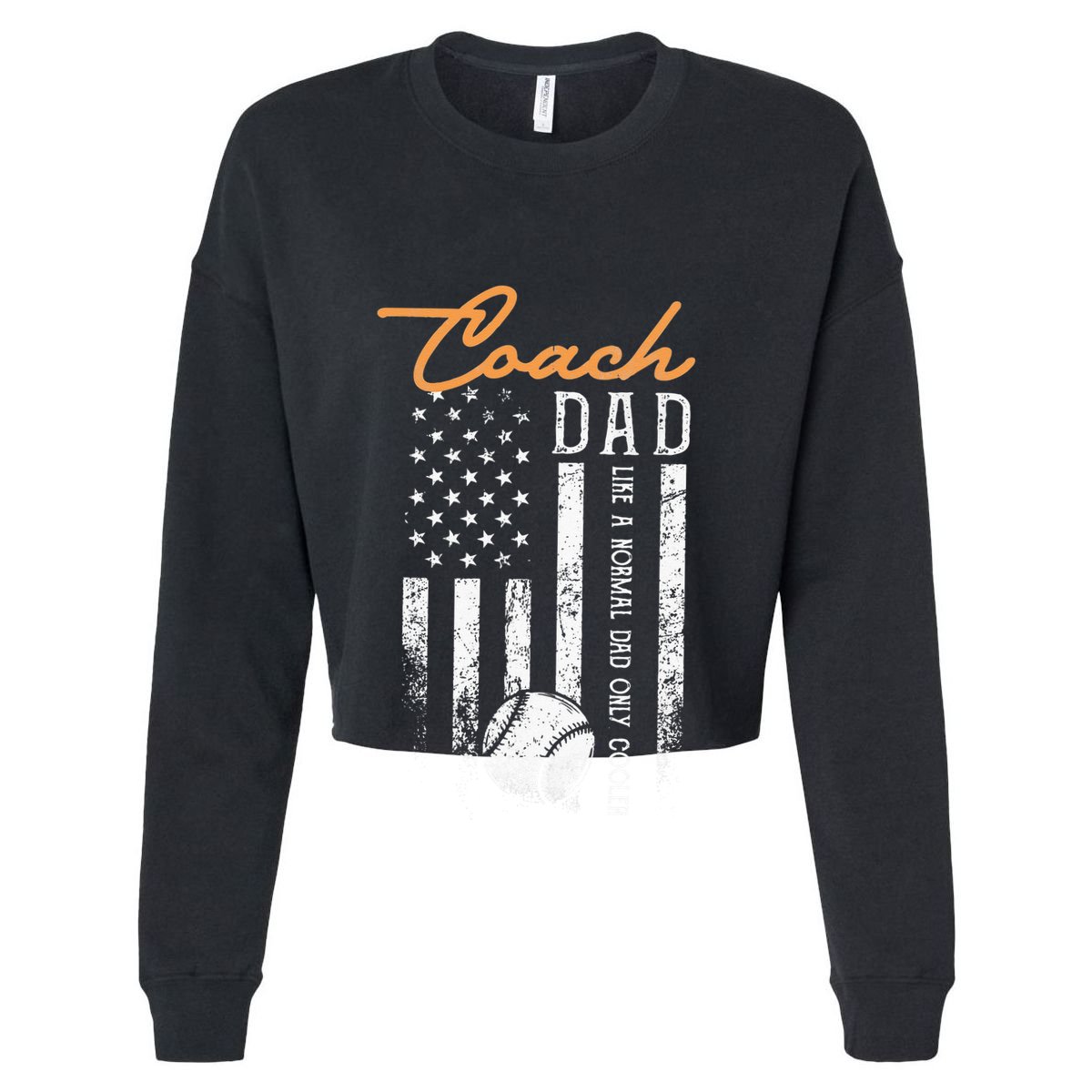Baseball Coach Dad Like A Normal Dad Only Cooler USA Flag Tall T-Shirt
