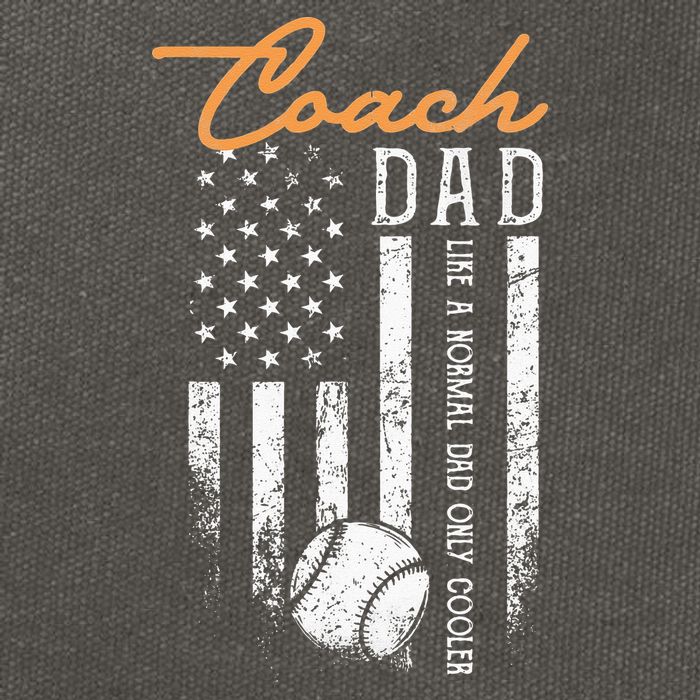Baseball Coach Dad Like A Normal Dad Only Cooler USA Flag Cotton Canvas Backpack