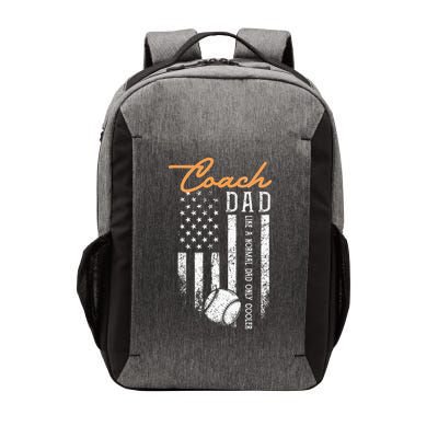 Baseball Coach Dad Like A Normal Dad Only Cooler USA Flag Vector Backpack