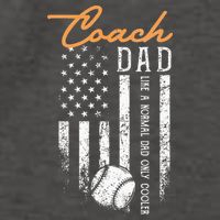Baseball Coach Dad Like A Normal Dad Only Cooler USA Flag Vector Backpack