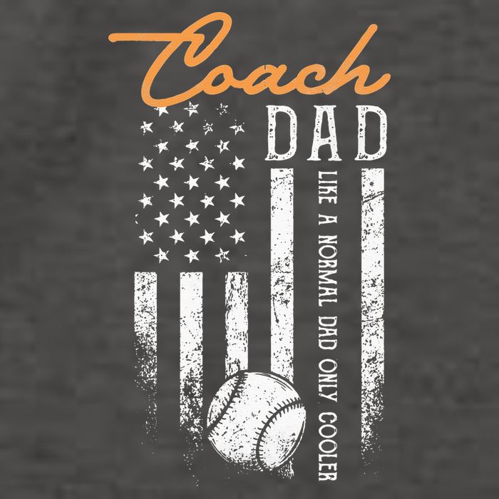 Baseball Coach Dad Like A Normal Dad Only Cooler USA Flag Vector Backpack