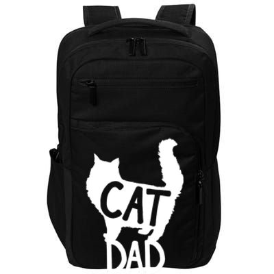 Best Cat Dad Fathers Day Kitty Daddy Papa Christmas Kat Impact Tech Backpack