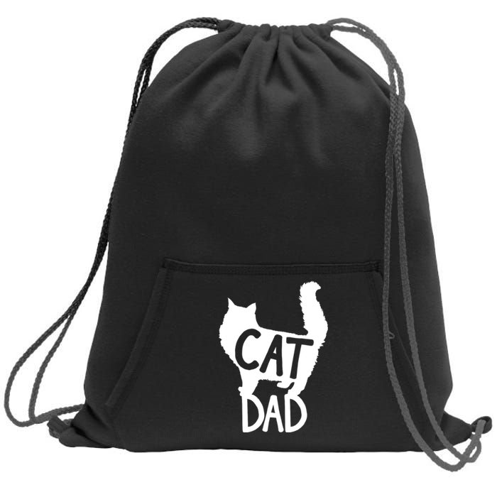 Best Cat Dad Fathers Day Kitty Daddy Papa Christmas Kat Sweatshirt Cinch Pack Bag