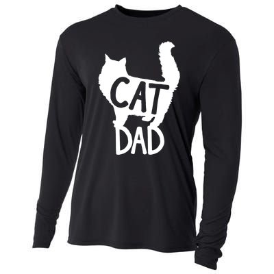 Best Cat Dad Fathers Day Kitty Daddy Papa Christmas Kat Cooling Performance Long Sleeve Crew