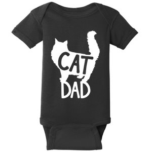 Best Cat Dad Fathers Day Kitty Daddy Papa Christmas Kat Baby Bodysuit