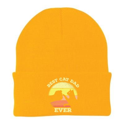 Best Cat Dad Ever Cute Cat Lover Knit Cap Winter Beanie