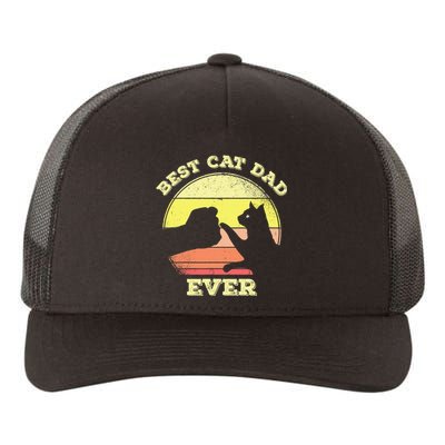 Best Cat Dad Ever Cute Cat Lover Yupoong Adult 5-Panel Trucker Hat