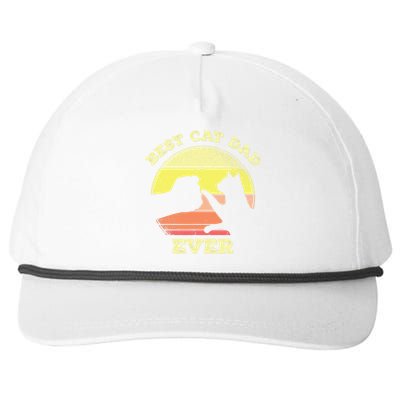 Best Cat Dad Ever Cute Cat Lover Snapback Five-Panel Rope Hat