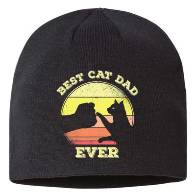 Best Cat Dad Ever Cute Cat Lover Sustainable Beanie