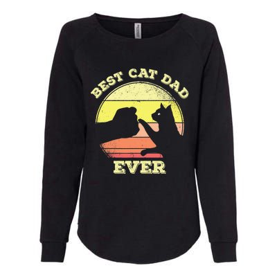 Best Cat Dad Ever Cute Cat Lover Womens California Wash Sweatshirt