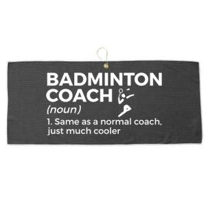 Badminton Coach Definition Funny Badminton Funny Gift Large Microfiber Waffle Golf Towel