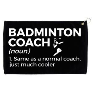 Badminton Coach Definition Funny Badminton Funny Gift Grommeted Golf Towel