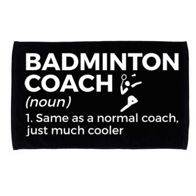 Badminton Coach Definition Funny Badminton Funny Gift Microfiber Hand Towel