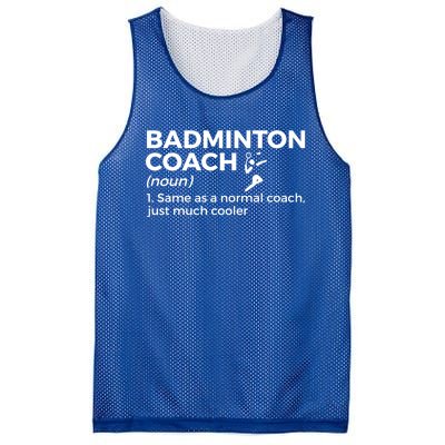 Badminton Coach Definition Funny Badminton Funny Gift Mesh Reversible Basketball Jersey Tank